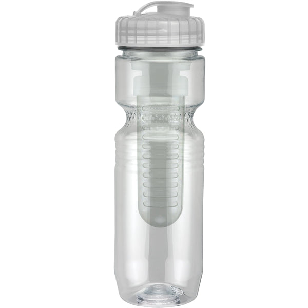 26 oz. Translucent Jogger Bottle with Flip Top Lid & Infuser