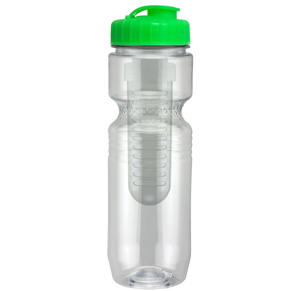 26 oz. Translucent Jogger Bottle with Flip Top Lid & Infuser