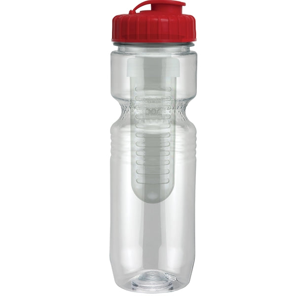 26 oz. Translucent Jogger Bottle with Flip Top Lid & Infuser