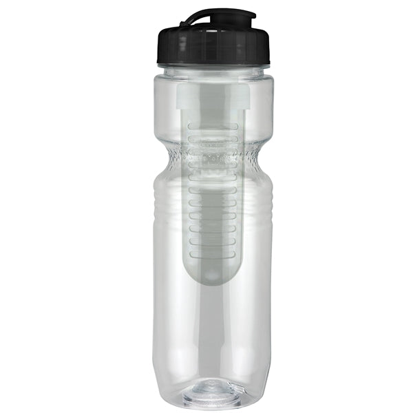 26 oz. Translucent Jogger Bottle with Flip Top Lid & Infuser