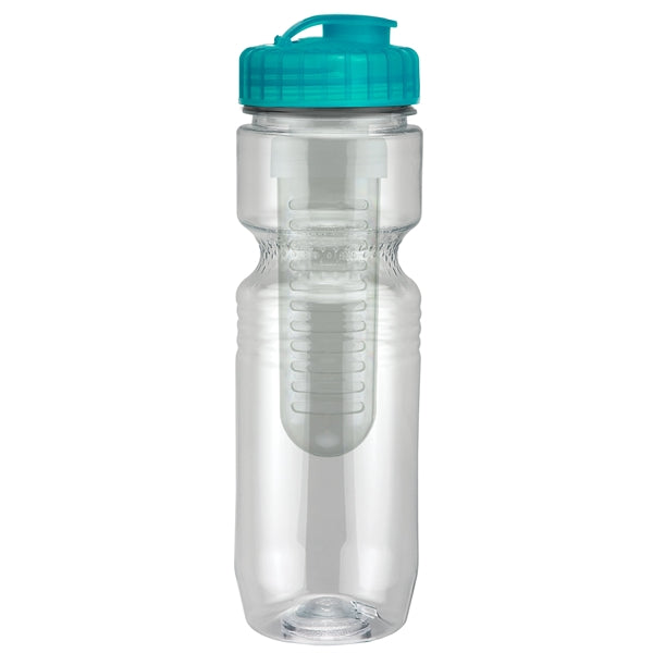 26 oz. Translucent Jogger Bottle with Flip Top Lid & Infuser