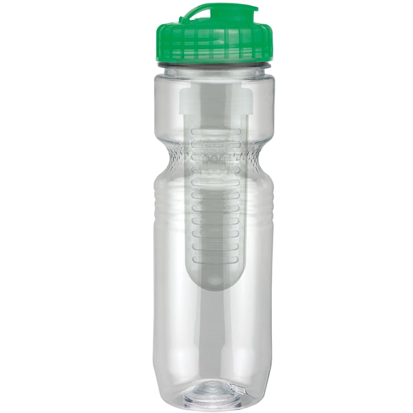 26 oz. Translucent Jogger Bottle with Flip Top Lid & Infuser