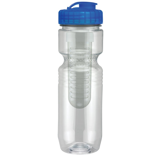 26 oz. Translucent Jogger Bottle with Flip Top Lid & Infuser