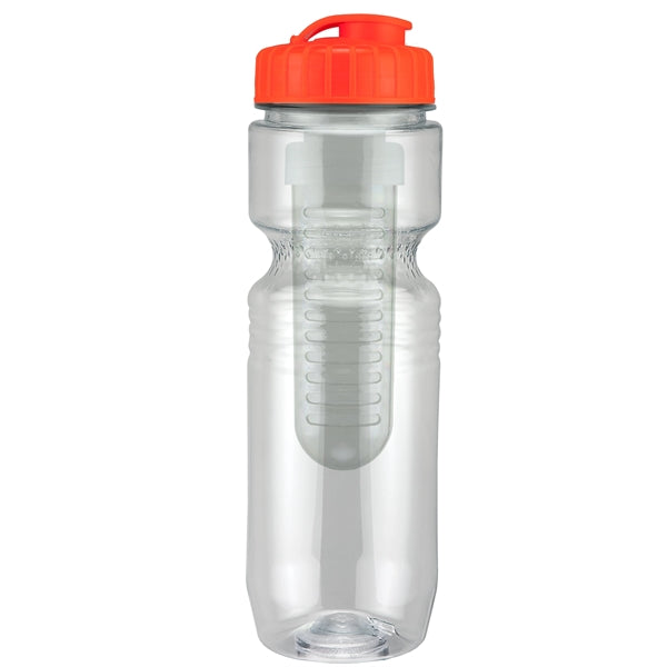 26 oz. Translucent Jogger Bottle with Flip Top Lid & Infuser