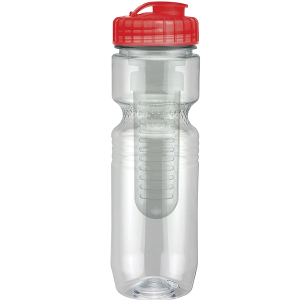 26 oz. Translucent Jogger Bottle with Flip Top Lid & Infuser