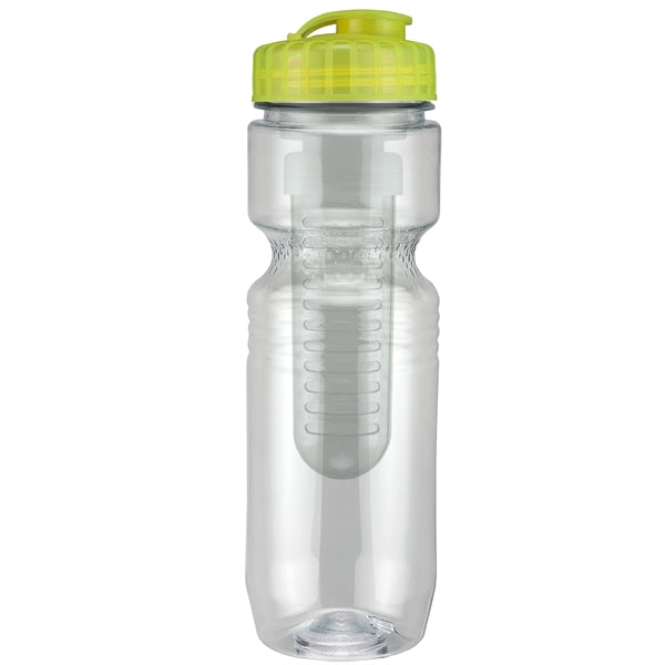 26 oz. Translucent Jogger Bottle with Flip Top Lid & Infuser