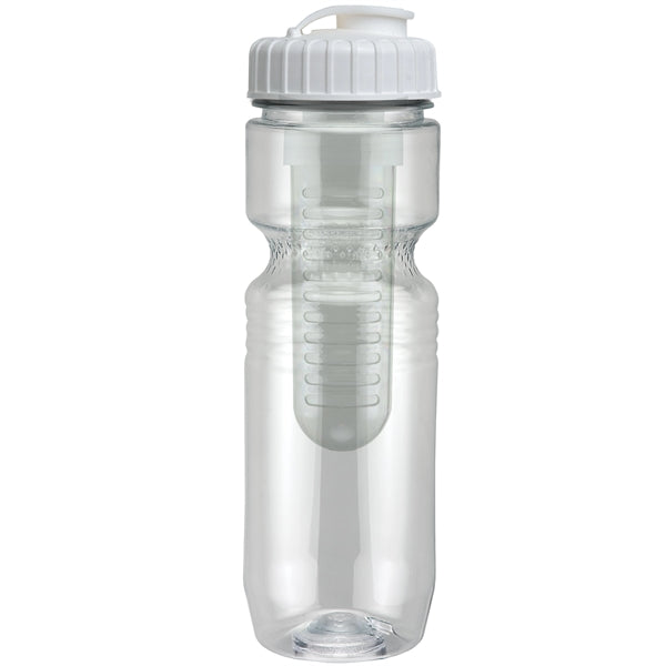 26 oz. Translucent Jogger Bottle with Flip Top Lid & Infuser