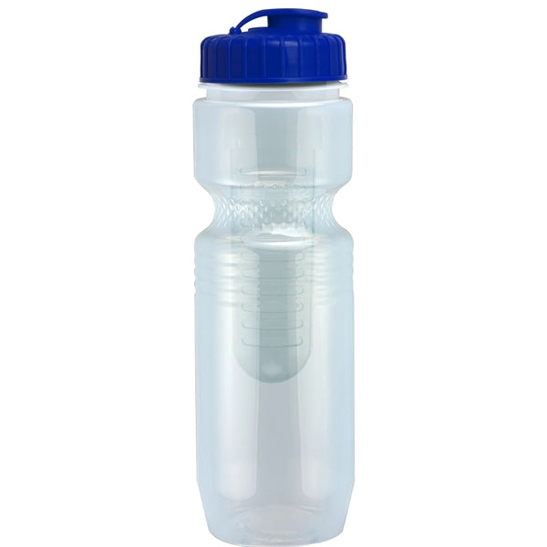 26 oz. Translucent Jogger Bottle with Flip Top Lid & Infuser