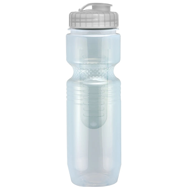 26 oz. Translucent Jogger Bottle with Flip Top Lid & Infuser
