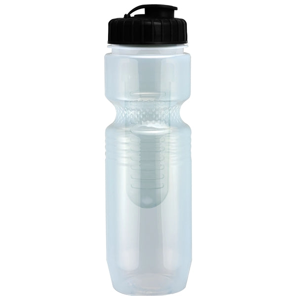 26 oz. Translucent Jogger Bottle with Flip Top Lid & Infuser