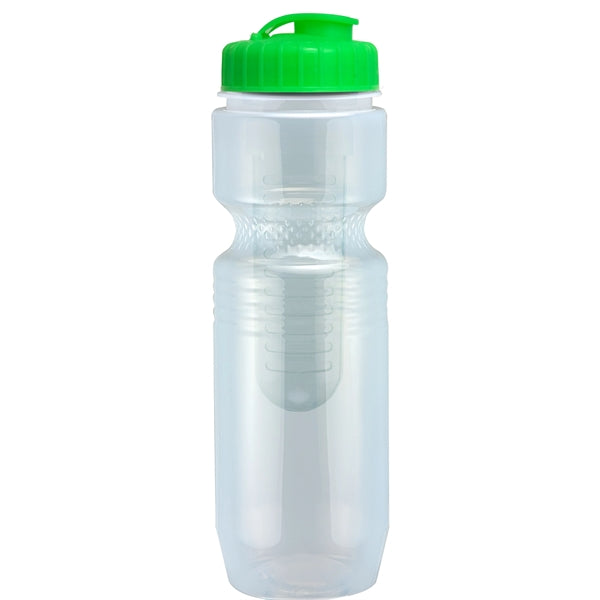 26 oz. Translucent Jogger Bottle with Flip Top Lid & Infuser