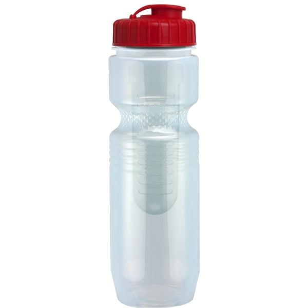 26 oz. Translucent Jogger Bottle with Flip Top Lid & Infuser