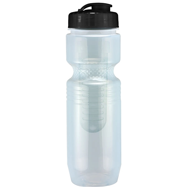 26 oz. Translucent Jogger Bottle with Flip Top Lid & Infuser