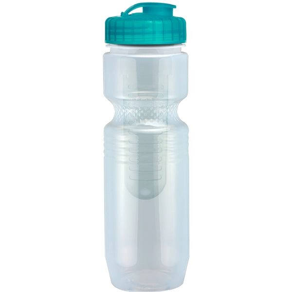 26 oz. Translucent Jogger Bottle with Flip Top Lid & Infuser