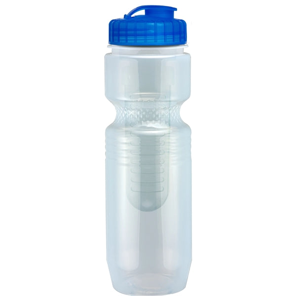 26 oz. Translucent Jogger Bottle with Flip Top Lid & Infuser