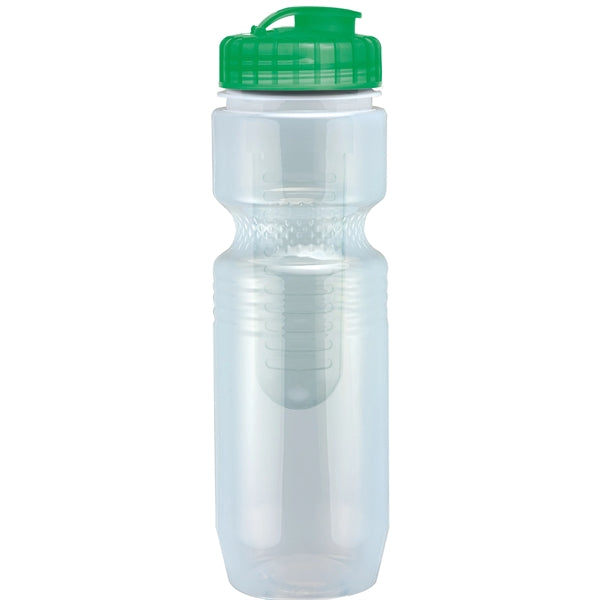 26 oz. Translucent Jogger Bottle with Flip Top Lid & Infuser