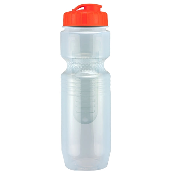 26 oz. Translucent Jogger Bottle with Flip Top Lid & Infuser