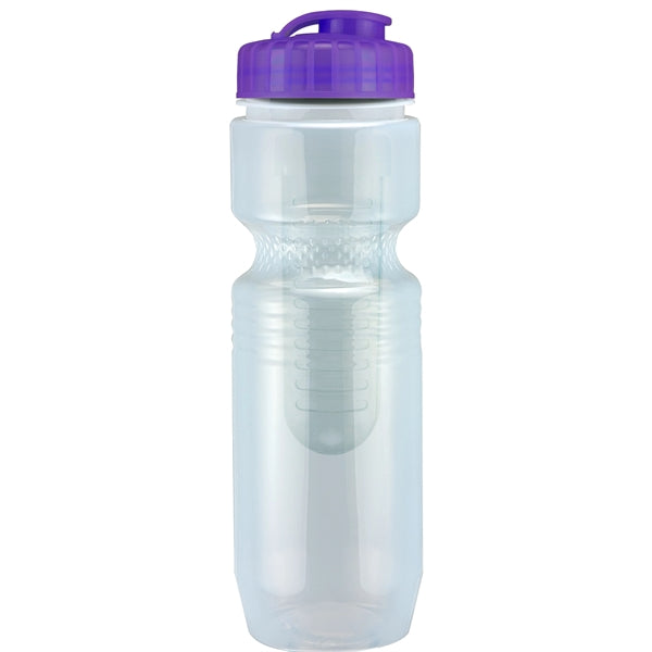 26 oz. Translucent Jogger Bottle with Flip Top Lid & Infuser