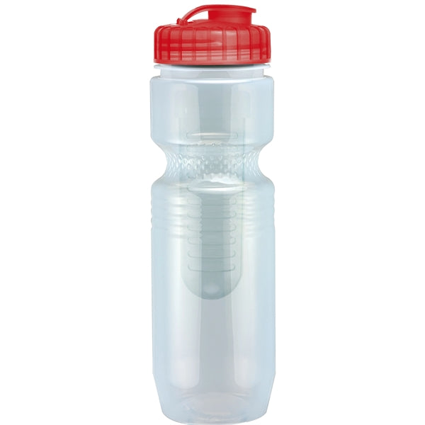 26 oz. Translucent Jogger Bottle with Flip Top Lid & Infuser