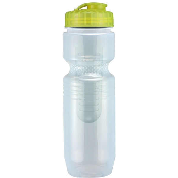 26 oz. Translucent Jogger Bottle with Flip Top Lid & Infuser