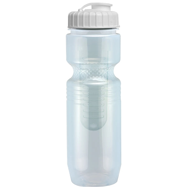 26 oz. Translucent Jogger Bottle with Flip Top Lid & Infuser