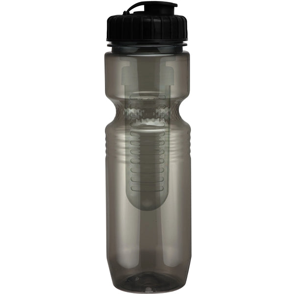 26 oz. Translucent Jogger Bottle with Flip Top Lid & Infuser