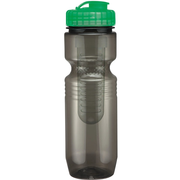 26 oz. Translucent Jogger Bottle with Flip Top Lid & Infuser