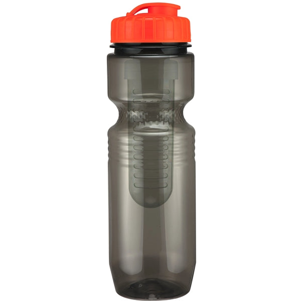 26 oz. Translucent Jogger Bottle with Flip Top Lid & Infuser