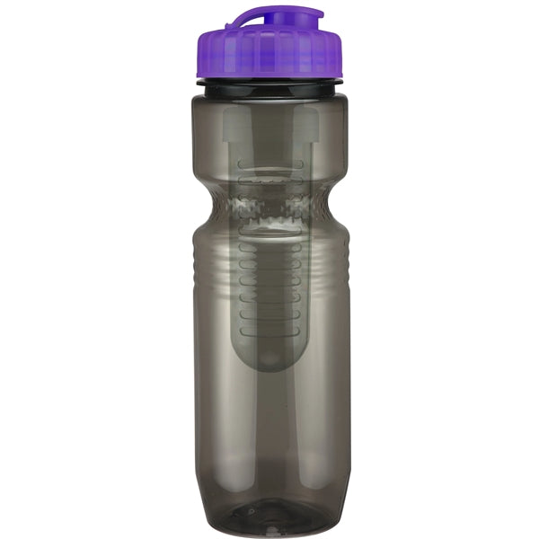 26 oz. Translucent Jogger Bottle with Flip Top Lid & Infuser