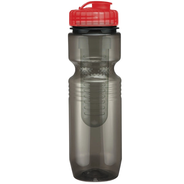 26 oz. Translucent Jogger Bottle with Flip Top Lid & Infuser