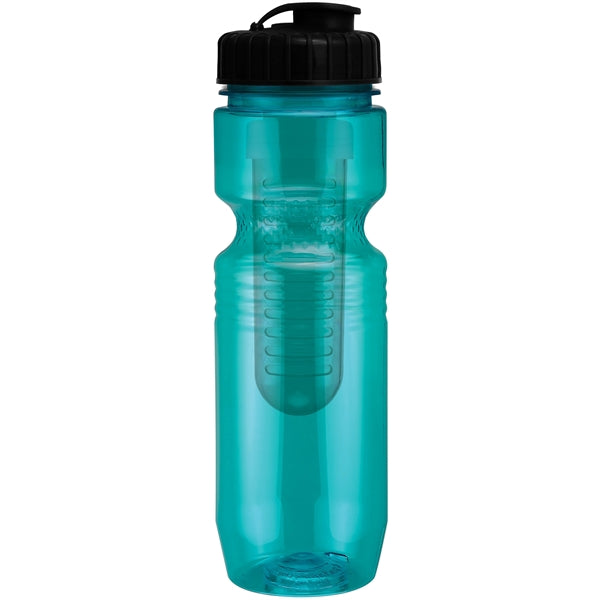 26 oz. Translucent Jogger Bottle with Flip Top Lid & Infuser
