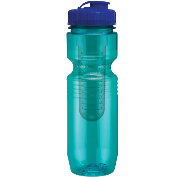 26 oz. Translucent Jogger Bottle with Flip Top Lid & Infuser