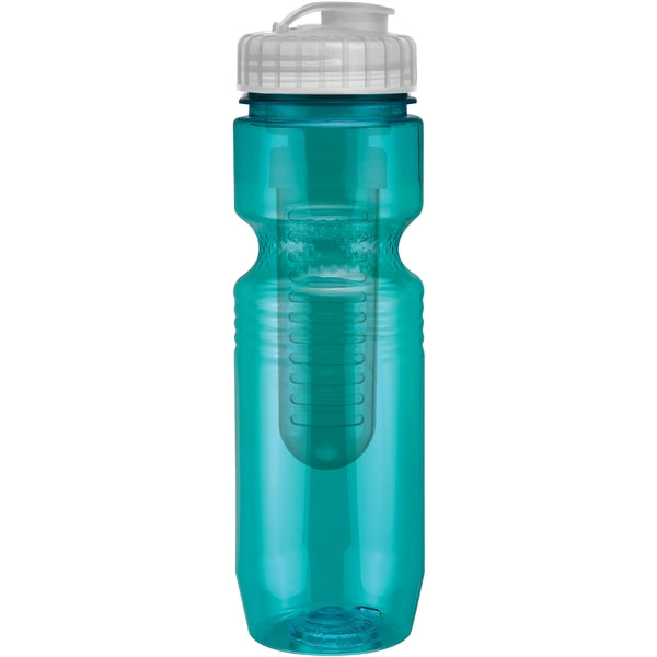 26 oz. Translucent Jogger Bottle with Flip Top Lid & Infuser