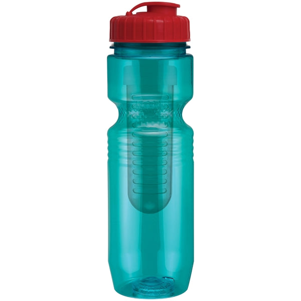26 oz. Translucent Jogger Bottle with Flip Top Lid & Infuser