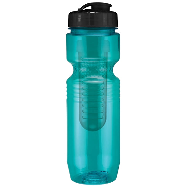 26 oz. Translucent Jogger Bottle with Flip Top Lid & Infuser