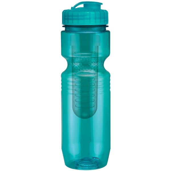 26 oz. Translucent Jogger Bottle with Flip Top Lid & Infuser
