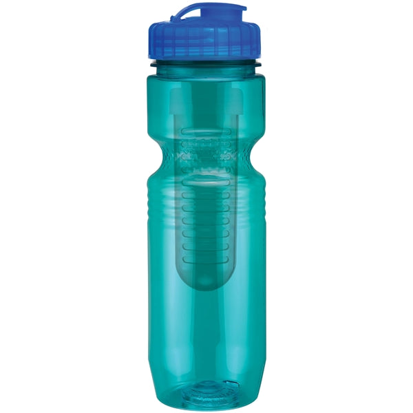 26 oz. Translucent Jogger Bottle with Flip Top Lid & Infuser