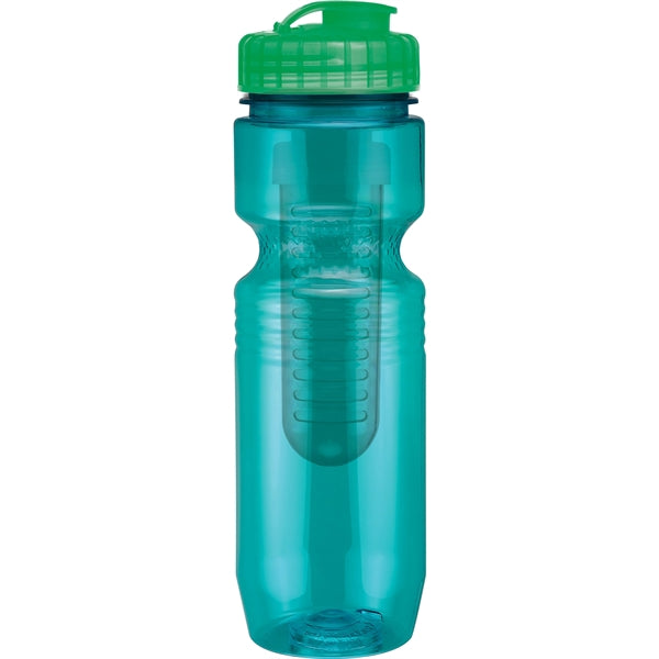 26 oz. Translucent Jogger Bottle with Flip Top Lid & Infuser