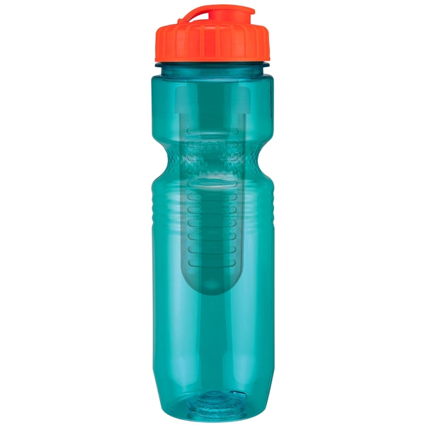 26 oz. Translucent Jogger Bottle with Flip Top Lid & Infuser