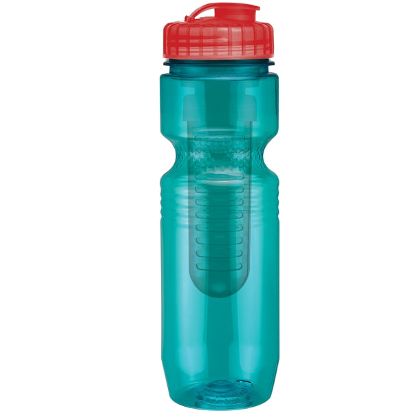 26 oz. Translucent Jogger Bottle with Flip Top Lid & Infuser
