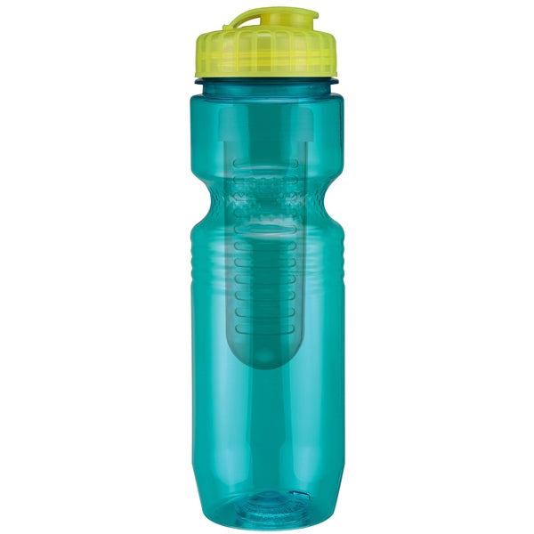 26 oz. Translucent Jogger Bottle with Flip Top Lid & Infuser