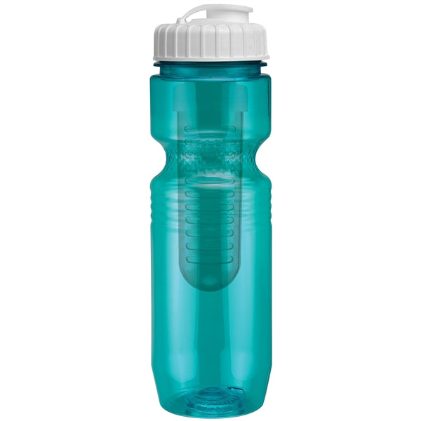 26 oz. Translucent Jogger Bottle with Flip Top Lid & Infuser