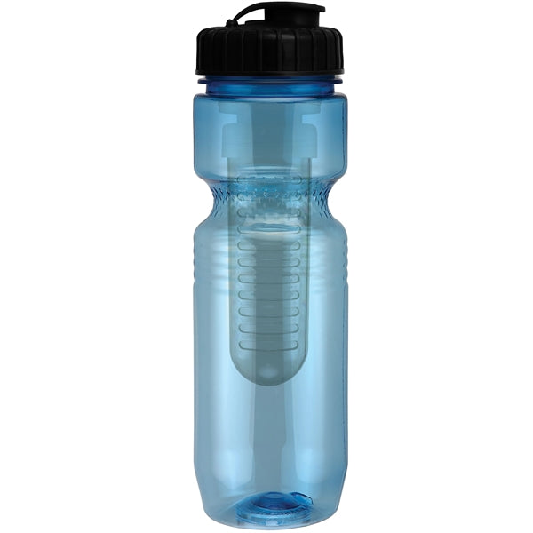 26 oz. Translucent Jogger Bottle with Flip Top Lid & Infuser