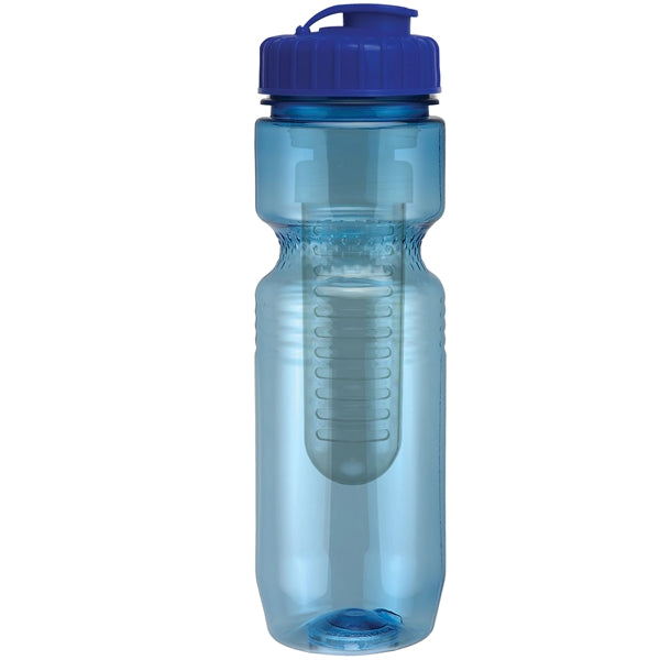 26 oz. Translucent Jogger Bottle with Flip Top Lid & Infuser
