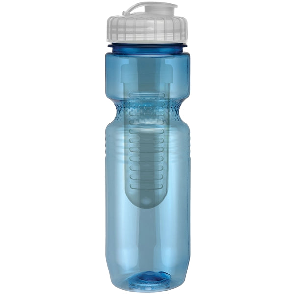 26 oz. Translucent Jogger Bottle with Flip Top Lid & Infuser