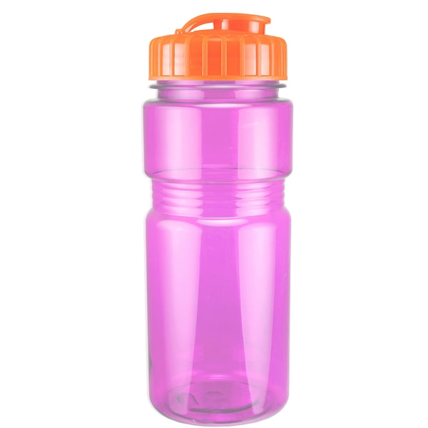 20 oz. Translucent Recreation Bottle with Flip Top Lid