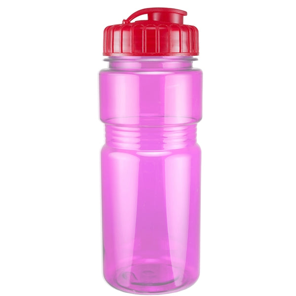 20 oz. Translucent Recreation Bottle with Flip Top Lid