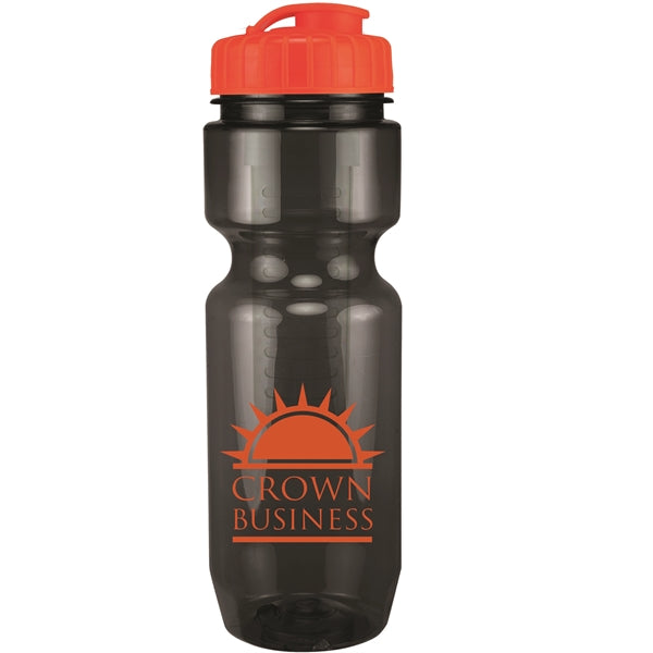22 oz. Translucent Bike Bottle with Flip Top Lid & Infuser