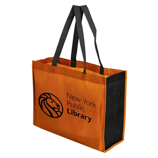 Two-Toned 16" x 12" Tote Bag with 6" Gusset