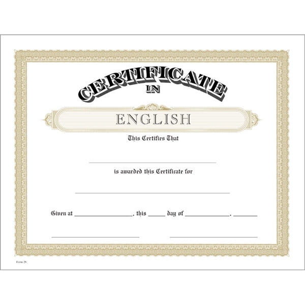 Classic Certificate Bond with Border